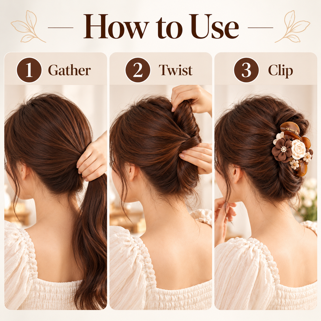 Auraliven Floral Decorative Hair Clip