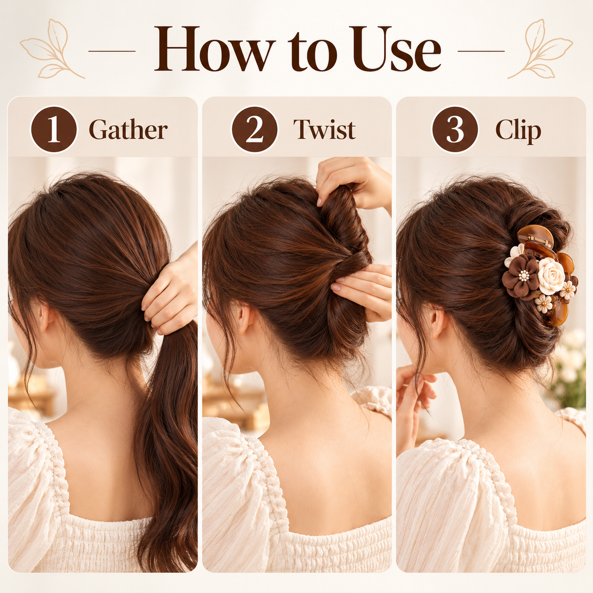 Auraliven Floral Decorative Hair Clip