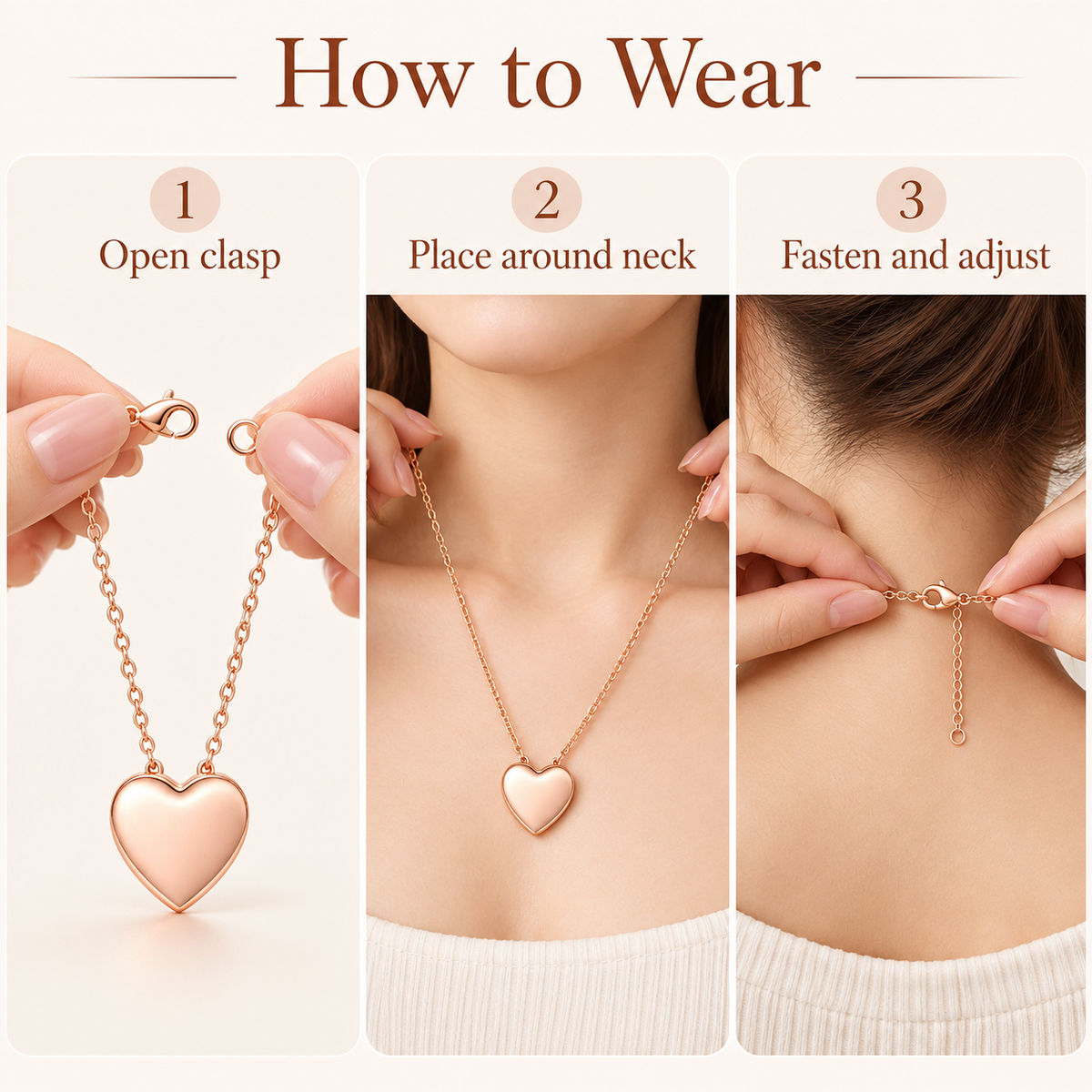 Auraliven Minimal Heart Pendant Necklace