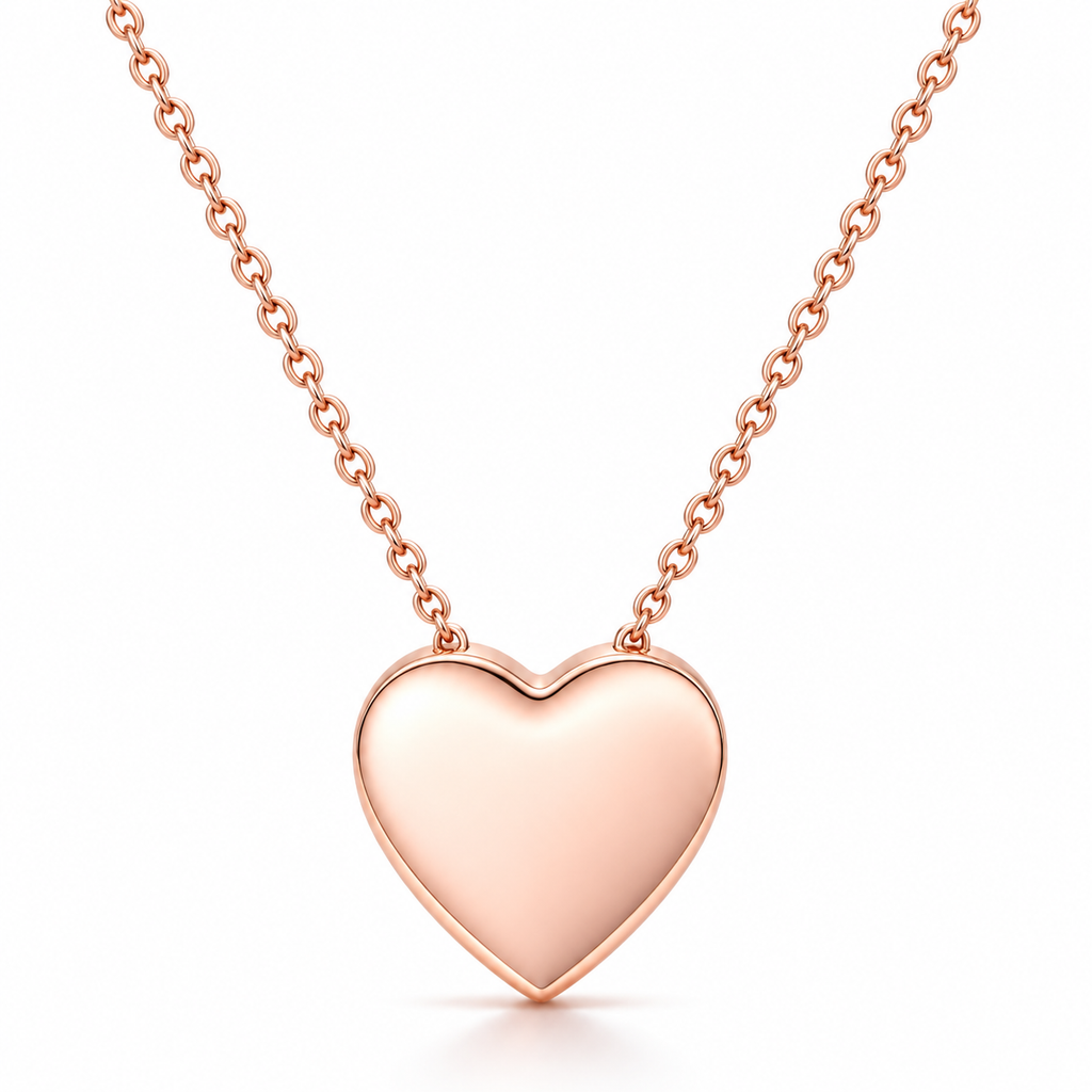 Auraliven Minimal Heart Pendant Necklace
