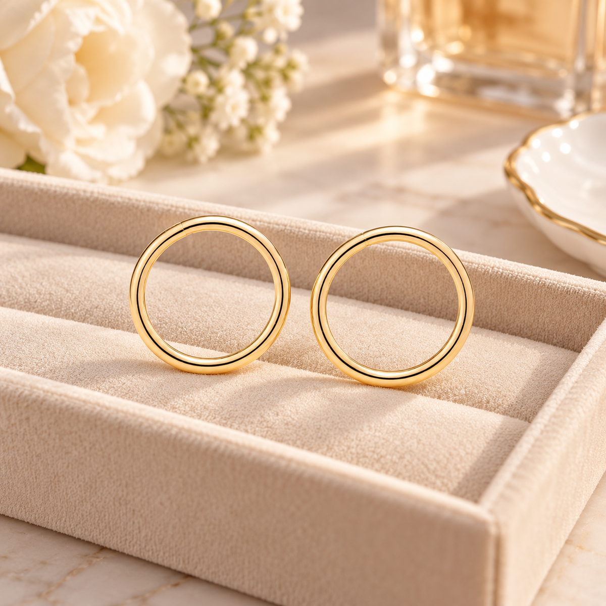Auraliven Classic Gold Hoop Earrings