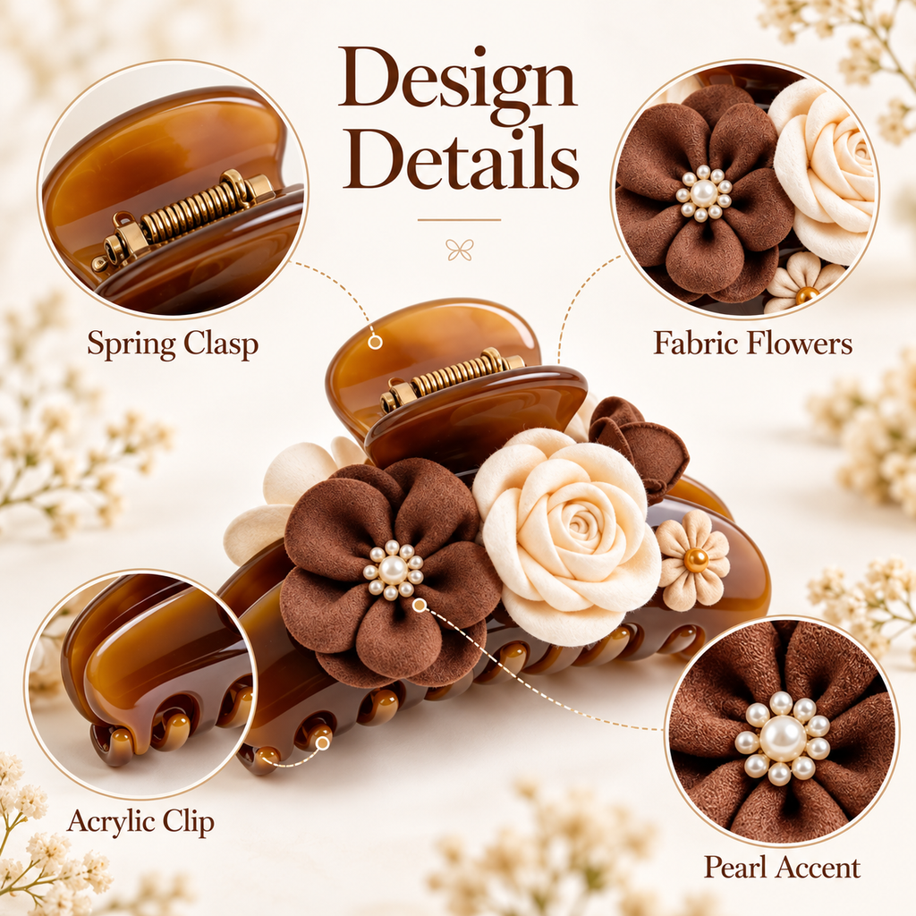 Auraliven Floral Decorative Hair Clip