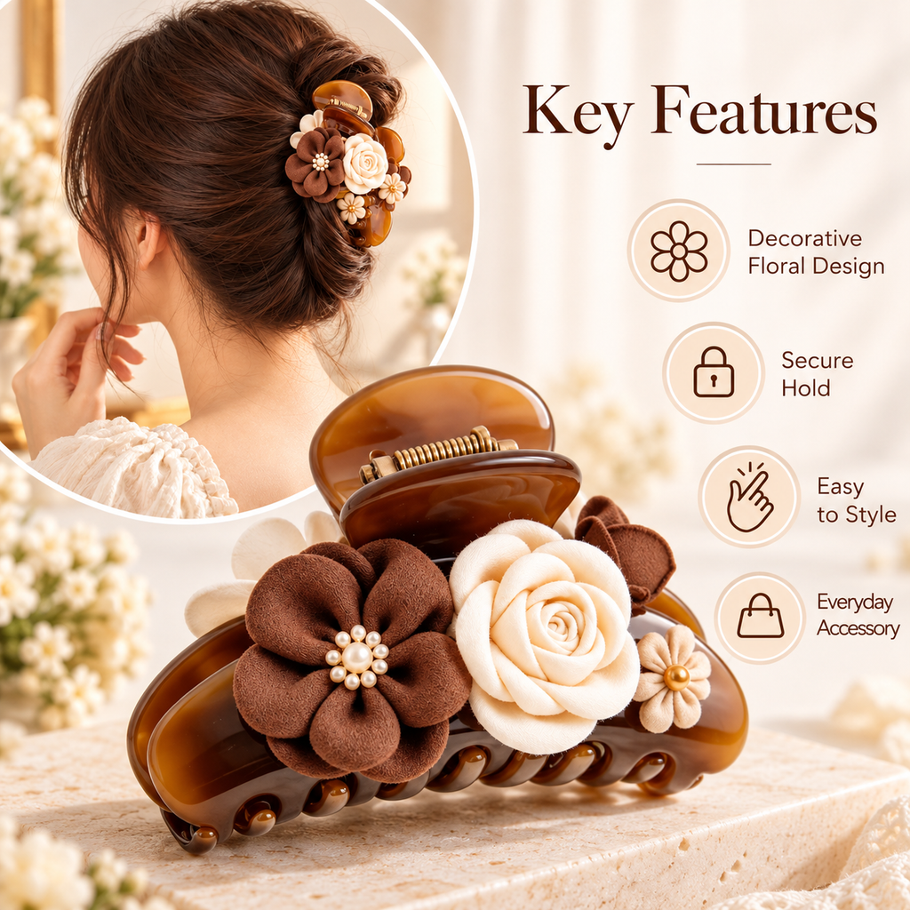 Auraliven Floral Decorative Hair Clip