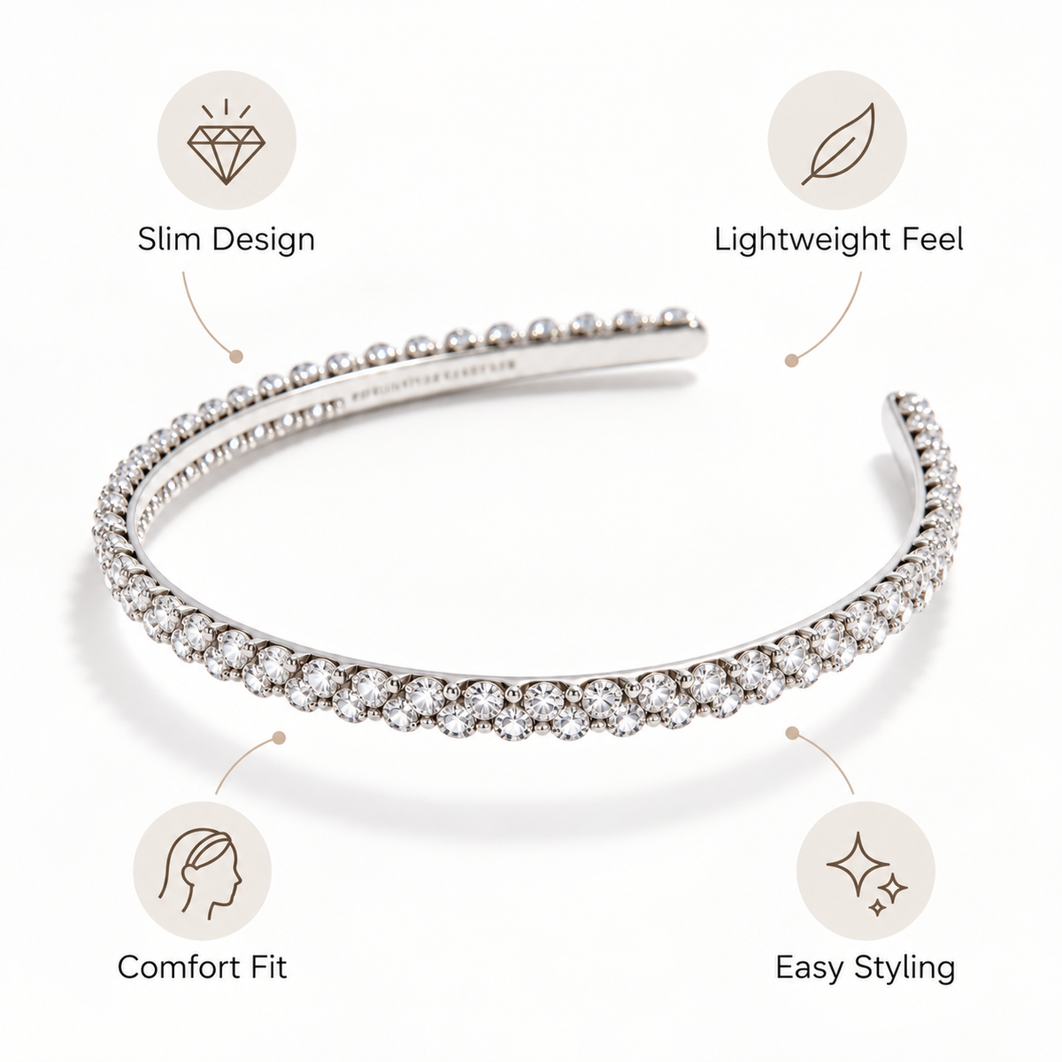 Auraliven Crystal Decorated Headband