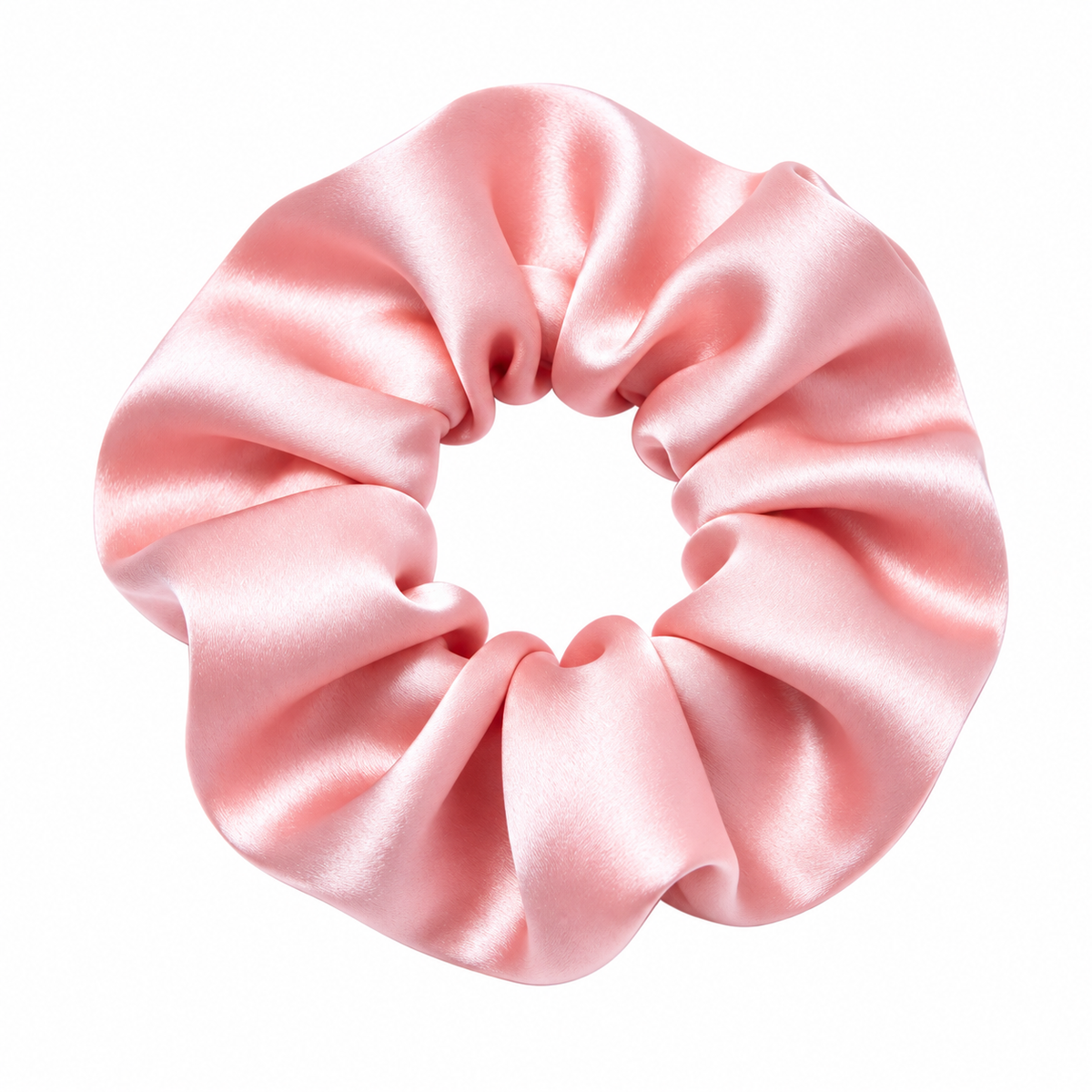 Auraliven Pink Satin Scrunchie