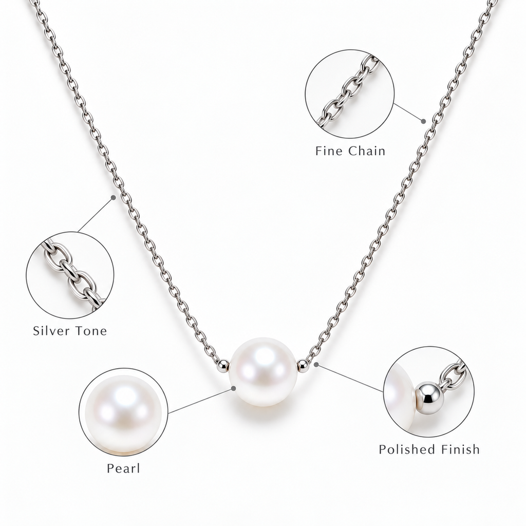 Auraliven Pearl Pendant Necklace