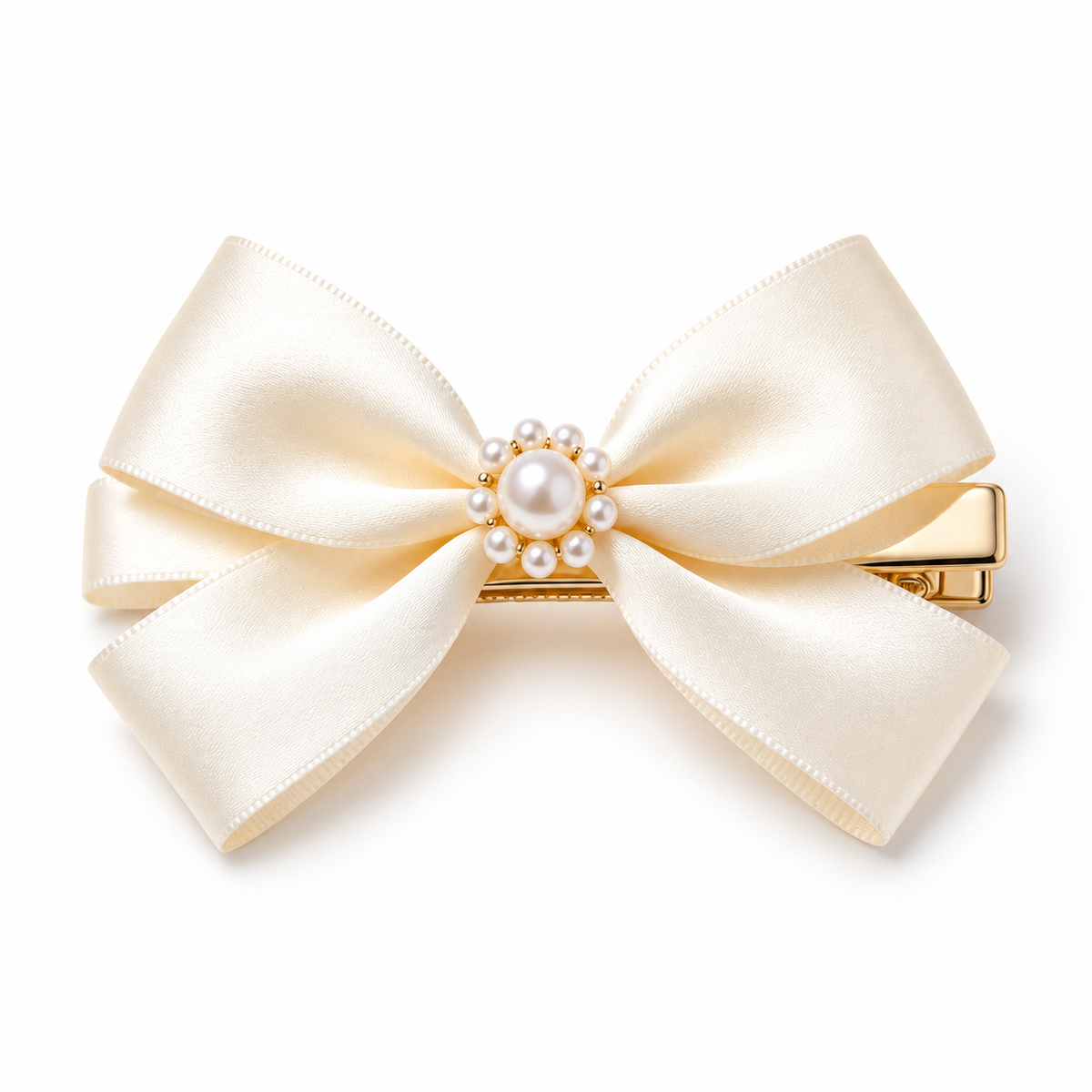 Auraliven Pearl-Style Bow Hair Clip