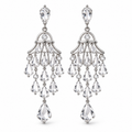 Auraliven Crystal-Style Teardrop Chandelier Earrings