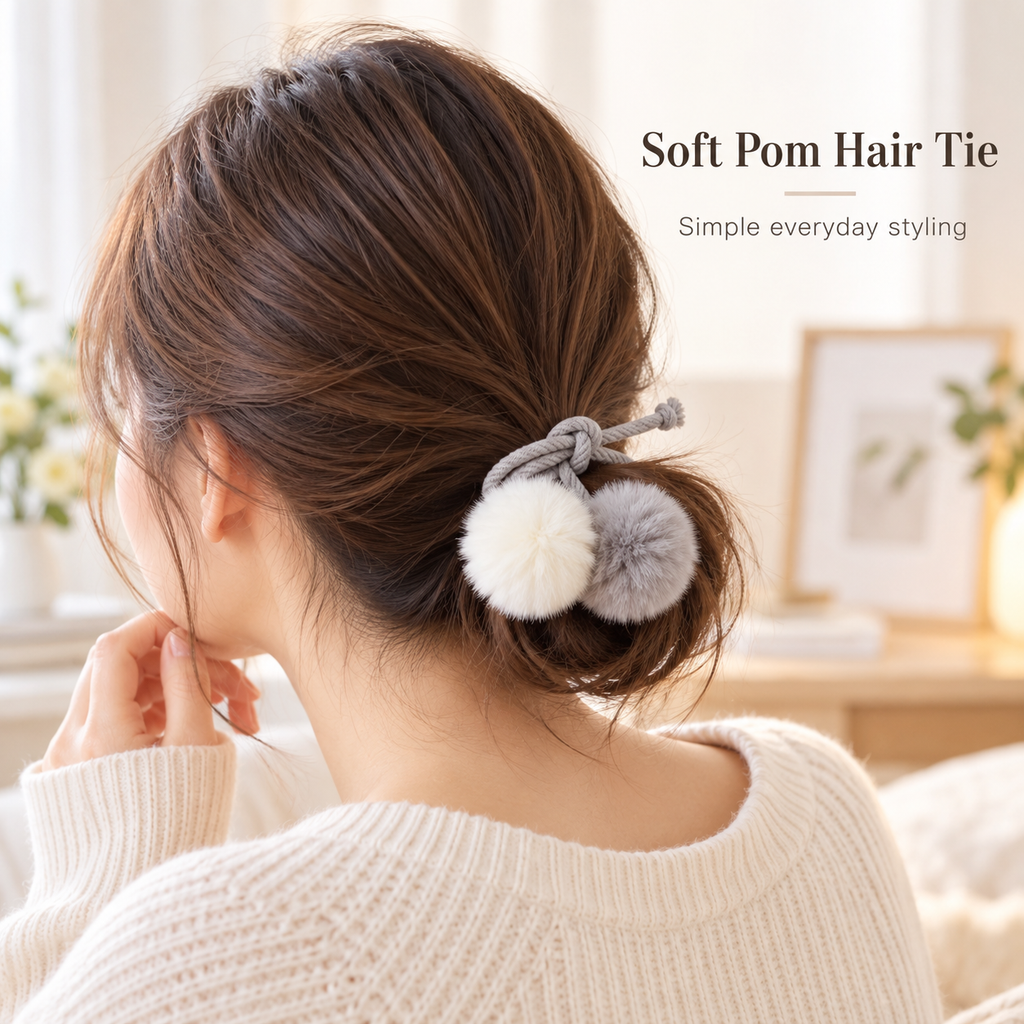 Auraliven Soft Pom Hair Tie