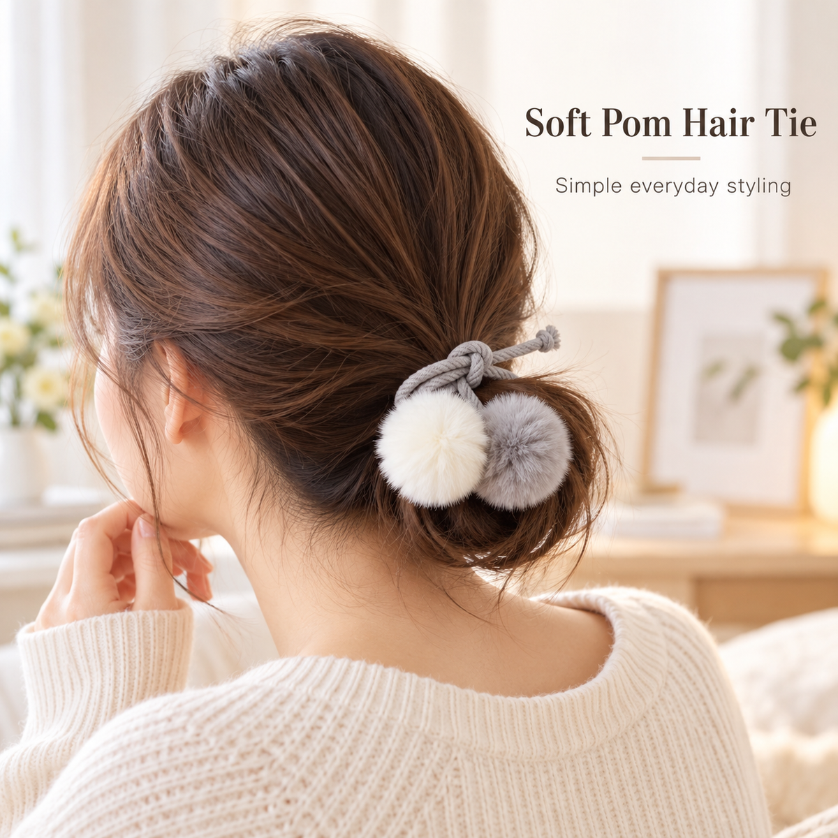 Auraliven Soft Pom Hair Tie