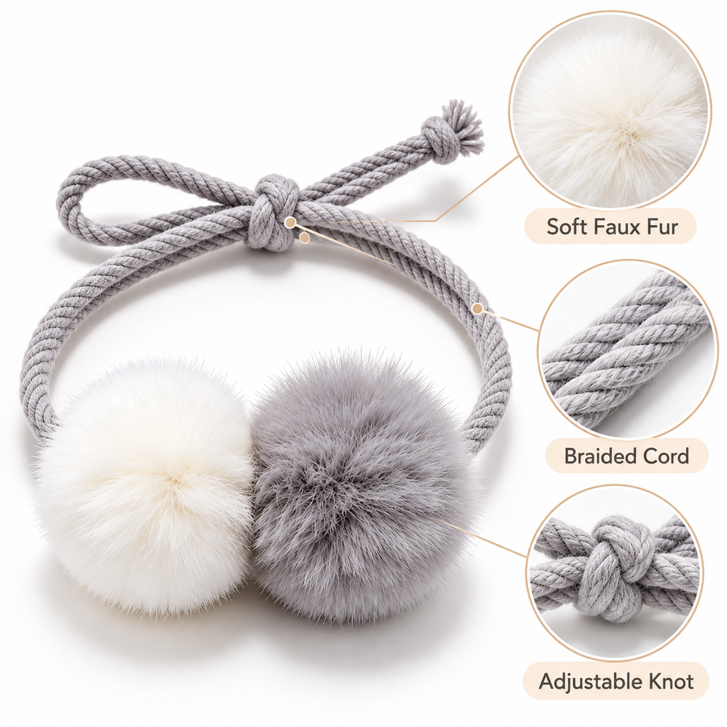 Auraliven Soft Pom Hair Tie