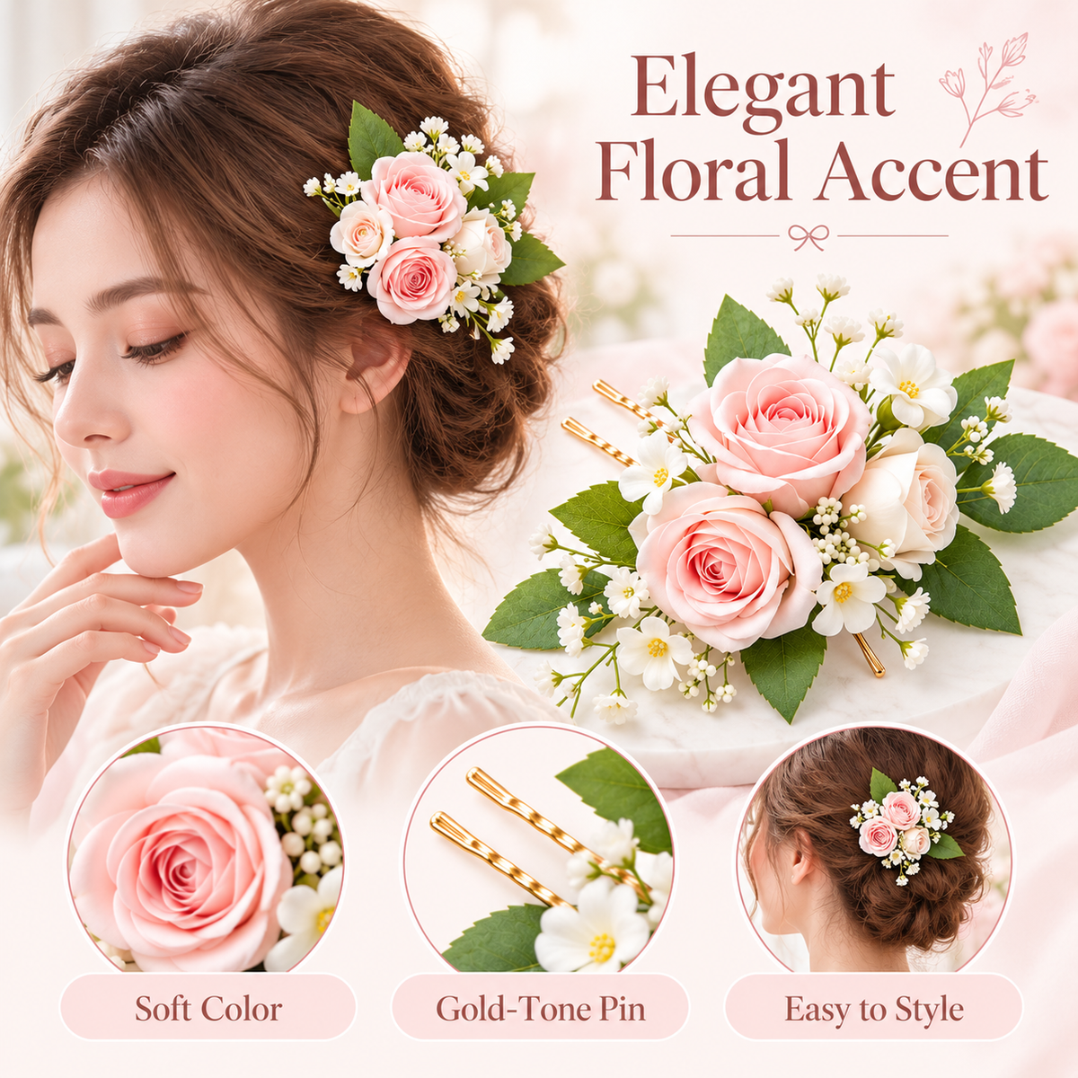 Auraliven Floral Hair Clip